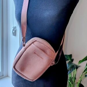 Women's MYTAGALONGS crossbody Bag. Mauve Velvet.